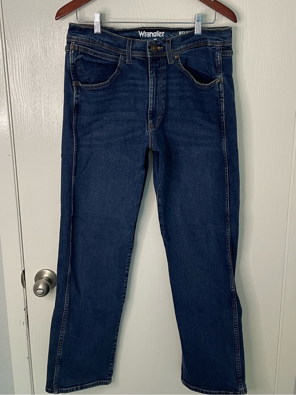 Wrangler Men’s Relaxed Fit Straight Leg Jeans 32x32 Dark Wash